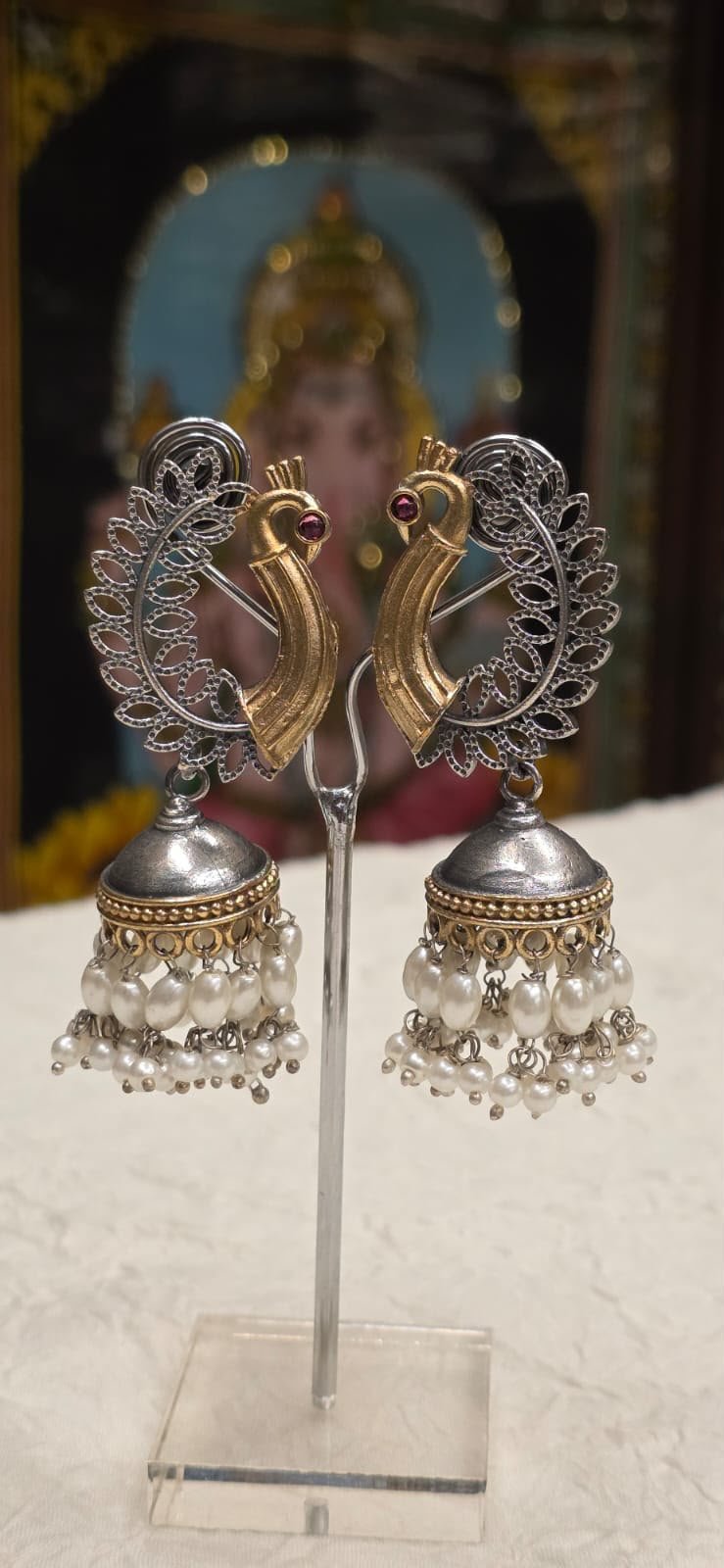 Lunara Peacock Drop Earrings (Style 5)
